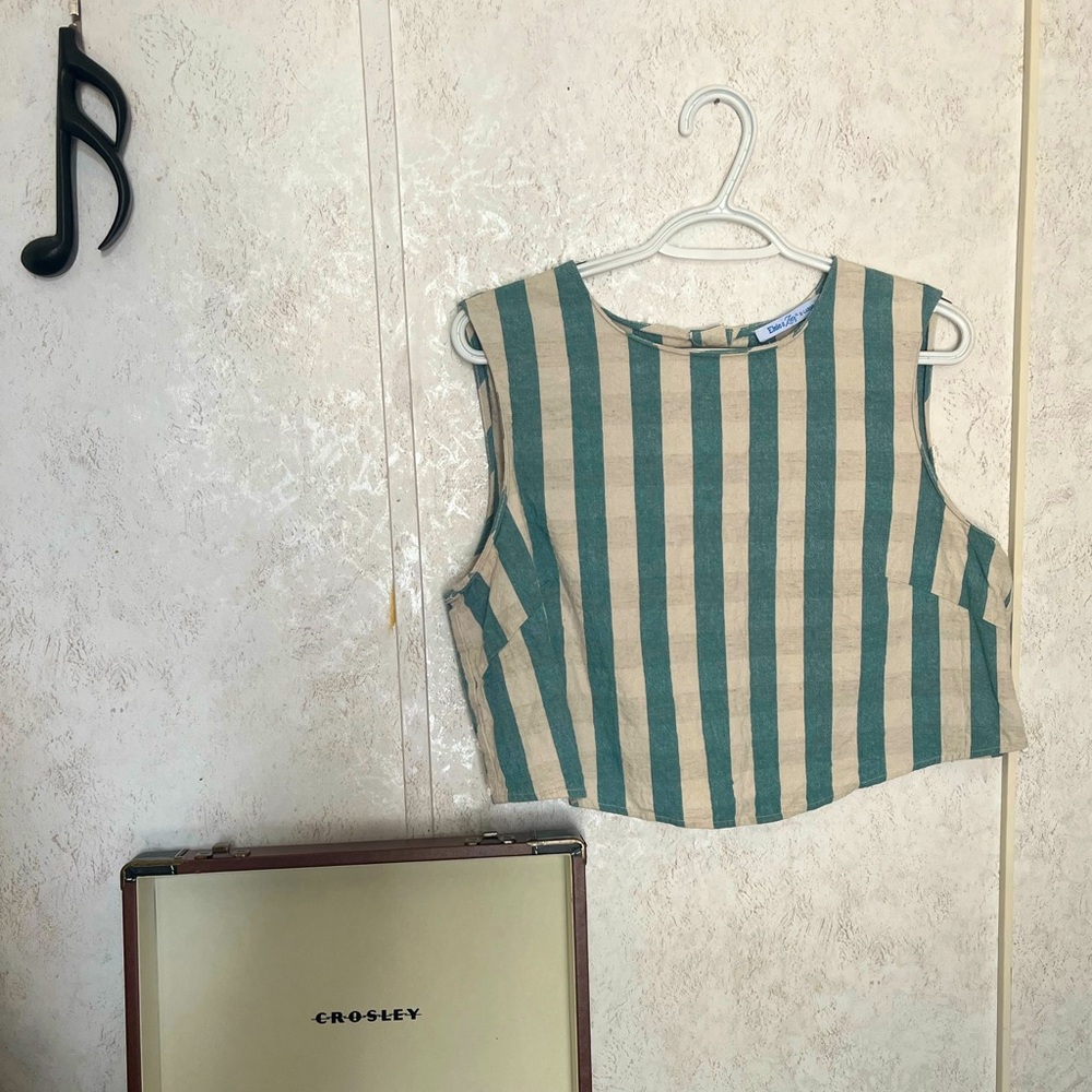 Striped Wide-fit Crop Top